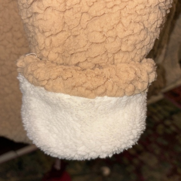 C&C California Sherpa jacket coat / faux fur lining tan / white lining Size M - Picture 8 of 14